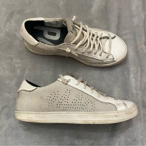 P448 John CAC White Suede Low-Top Italian Sneaker EU 37